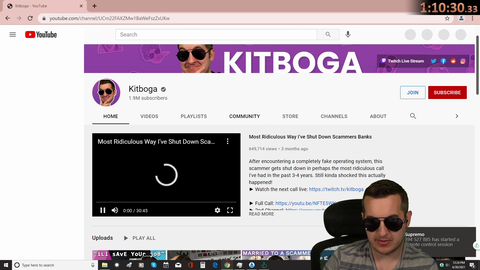 Scammer recognizes kitboga