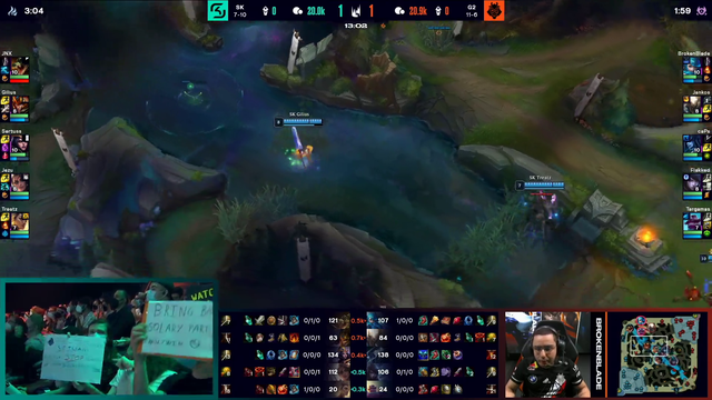 LEC Casters having fun in the G2 vs SK game