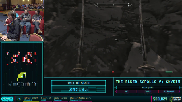 AGDQ Skyrim run turns bad: enables god mode