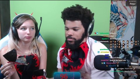 Trihex eats a spicy chip