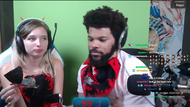 Trihex eats a spicy chip