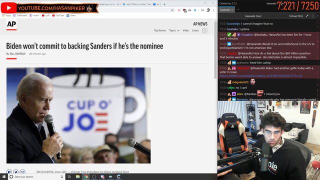 Chat gets Hasan bullied by journalists