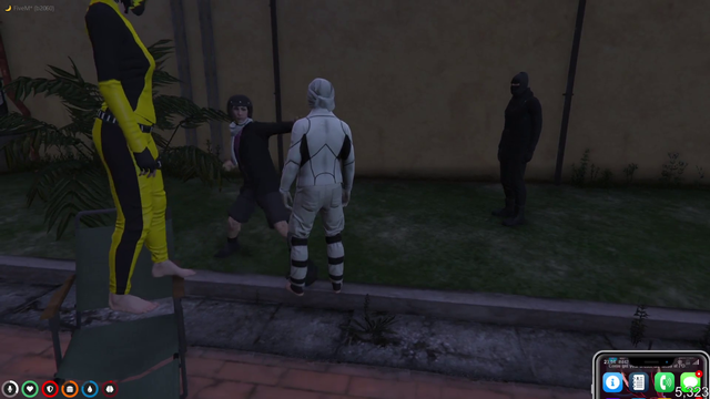 Ninjas wingmanning Bike Guy for the second time