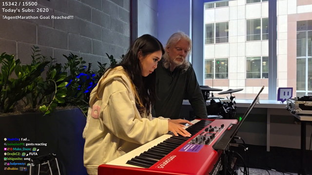 Emily plays Clair De Lune for Dan Clancy