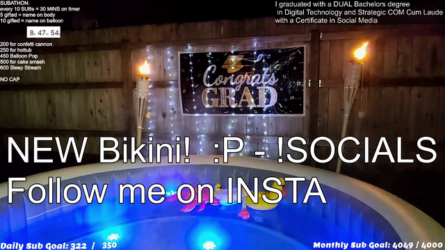 Raccoon trolls hottub streamer