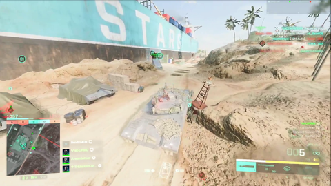 Battlefield tanker hits a crazy trickshot