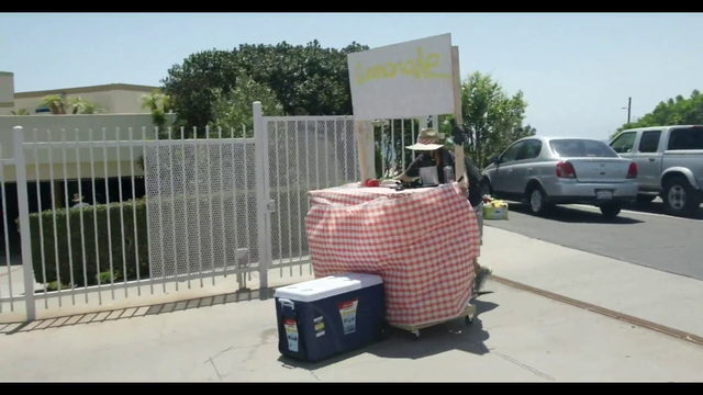 Who thought a lemonade stand could be so heavy?