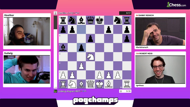 Sliker being an absolute Pepega on official Chess stream