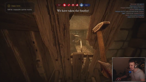 Group of soldiers gather to mercilessly laugh at prisoner sentences to death