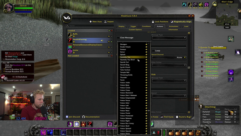 Quin tries making a WeakAura sound to play when he's low HP