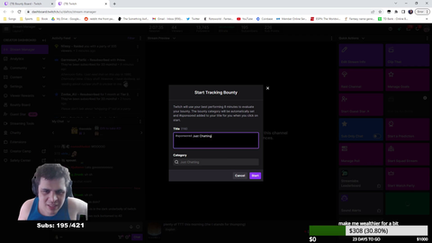 small streamer tries to get 22 dollars from twitch bounty