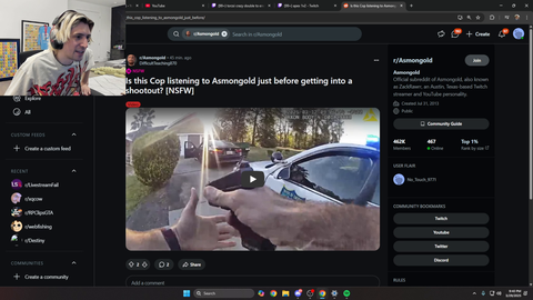 A Cop Was Listening to Asmongold Just Before Getting Into a Shootout