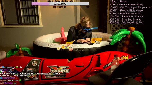 QTCinderella has another nip slip on stream