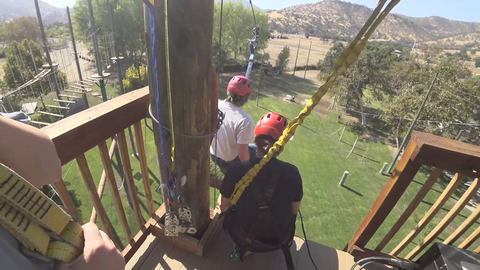 Cyr Overcomes His Fear Of Heights and Drops Down a Zipline