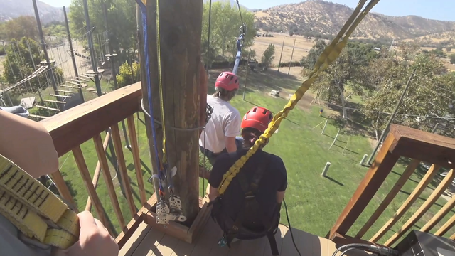Cyr Overcomes His Fear Of Heights and Drops Down a Zipline