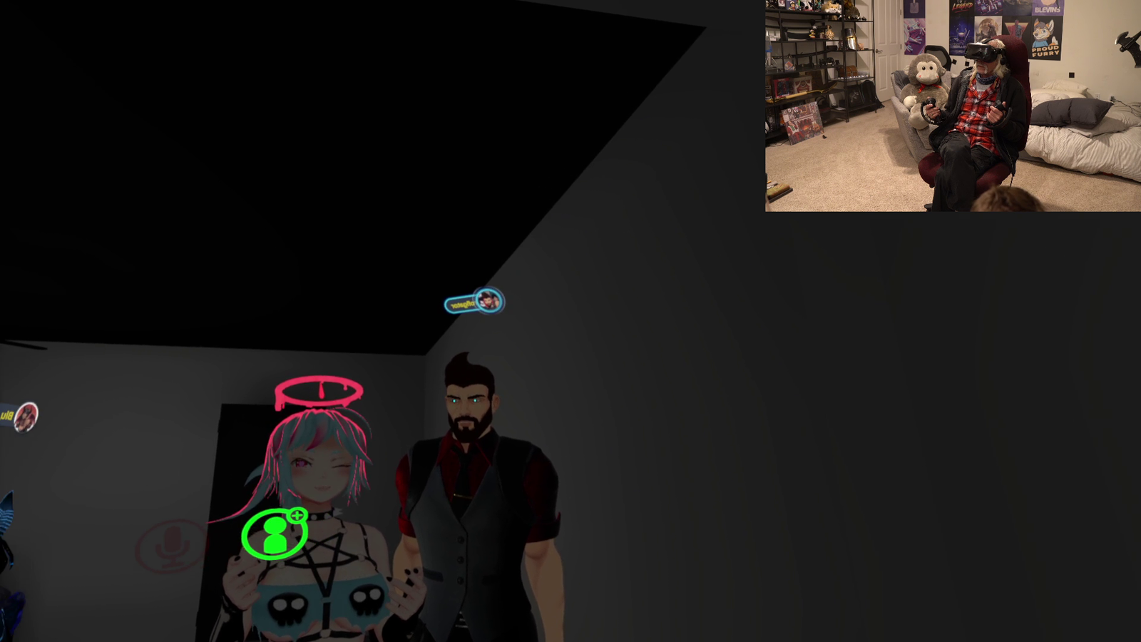 Soda's friend explains to Soda's dad the final stage of VRChat
