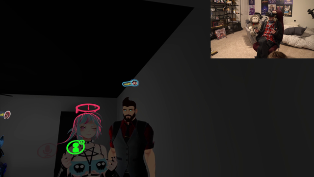 Soda's friend explains to Soda's dad the final stage of VRChat