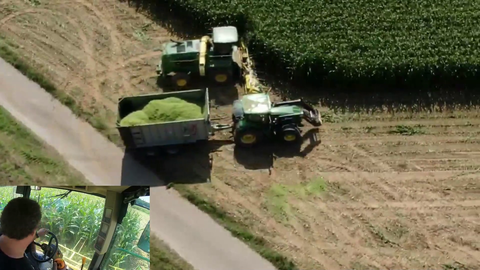 German Farmer Streams with a drone.
