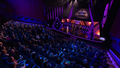Sweet_Anita presents an award at the BAFTA game awards