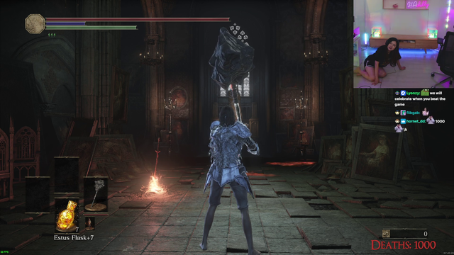 Hachu hits 1000 deaths in Dark Souls 3
