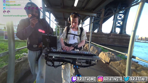 Freestyle during Ariathome's irl music stream