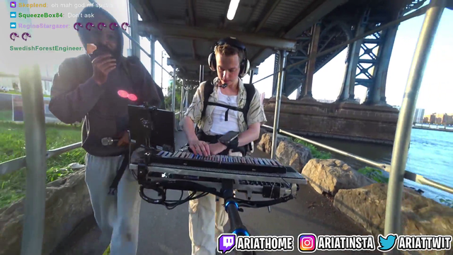 Freestyle during Ariathome's irl music stream