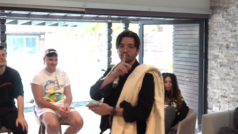 Cyr serves his guests