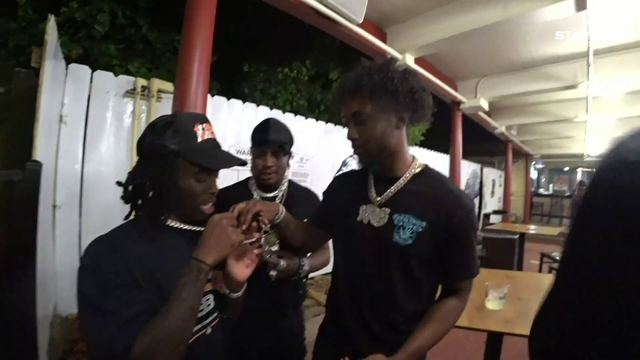 Ski Mask shows off his crazy ice