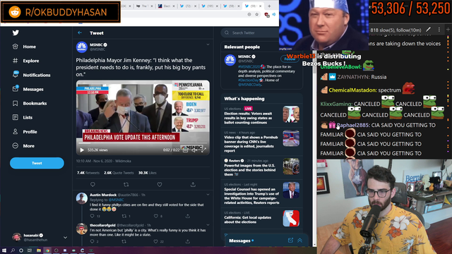Hasan gets taken offline