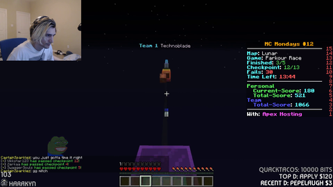 Technoblade almost destroys xQc