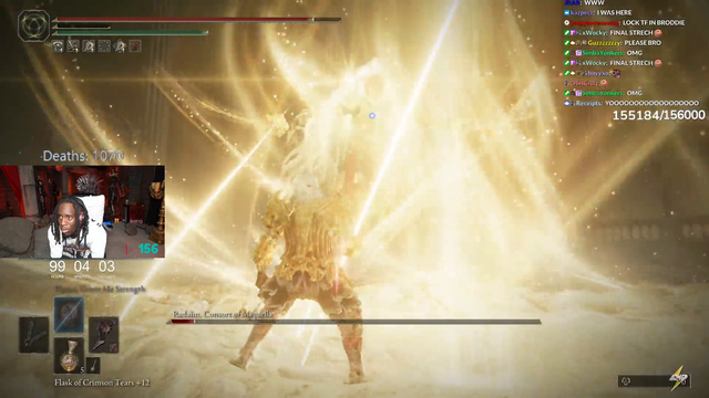 Kai finally feats the Elden Ring DLC after 99 hours and 1070 deaths