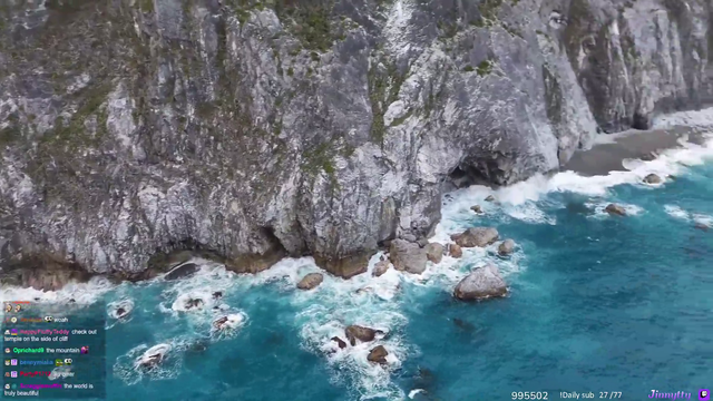 Drone view of Qingshui Cliff in Taiwan