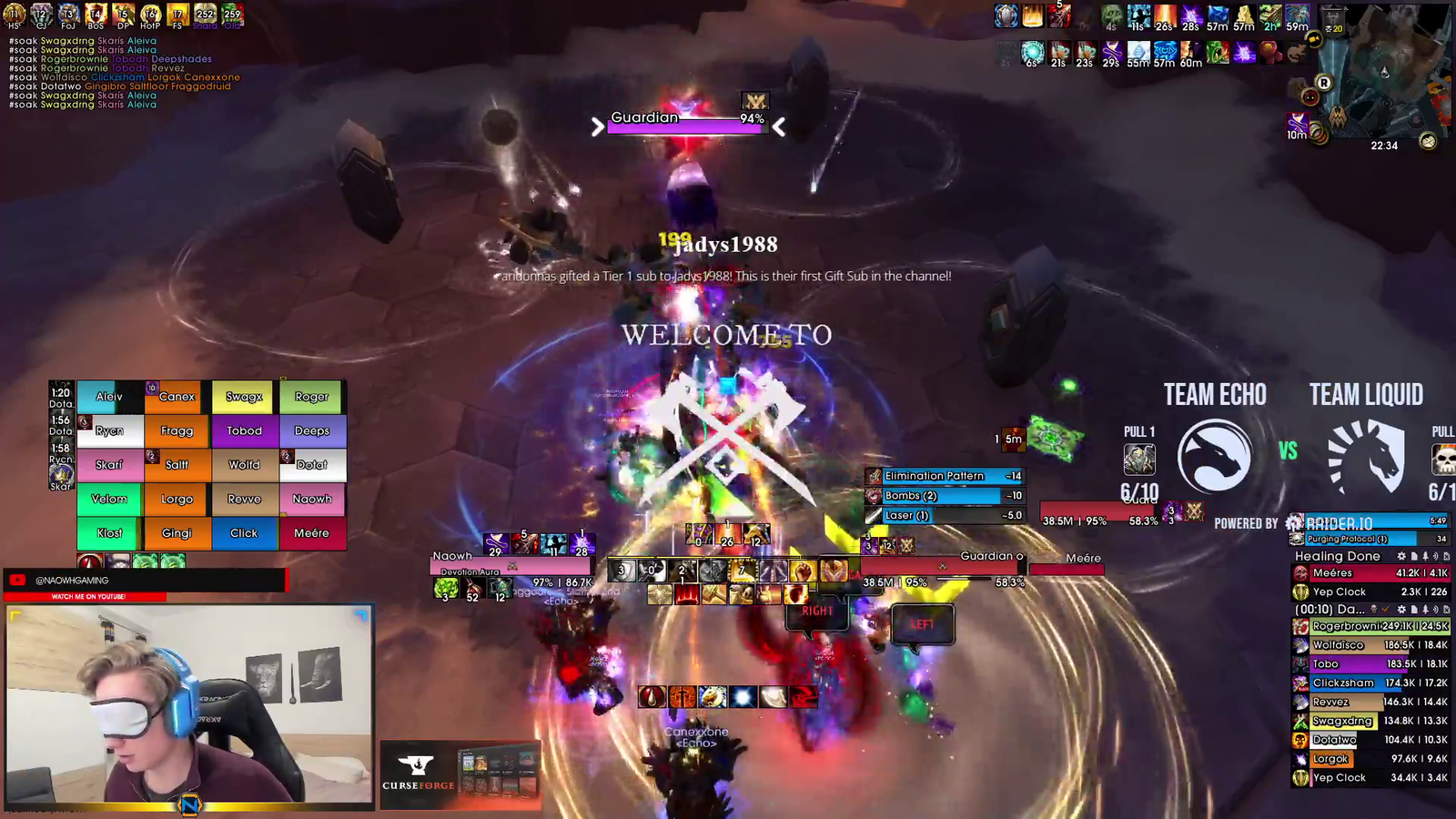 viewers griefing blindfolded player (tank) in charity event