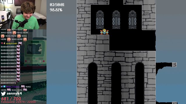 Sennyk4 becomes one of the first streamers to beat the new jump king map