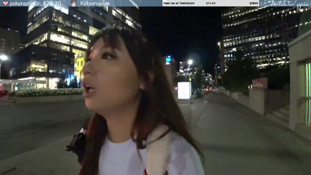 Biker almost runs into streamer