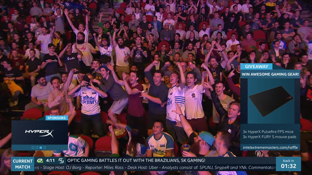 Typical Australian crowd at Intel IEM Sydney CS Go Event.