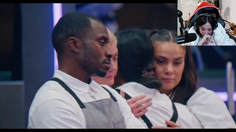 Triciaisabirdy gets emotional reacting to her elimination on Next Level Chef