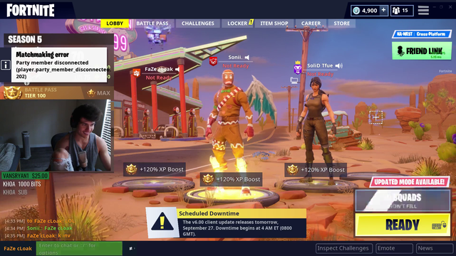 Faze cloak and tfue make a kid cry (loud)