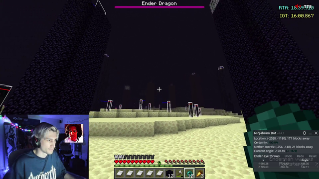 xQc beats Forsen's minecraft record at 16:38