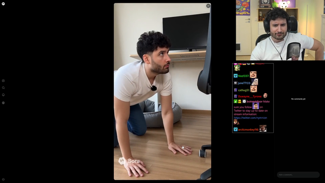 Nymn checks his Sora AI videos