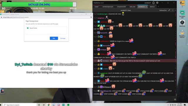 Erobb reaches charity stream goal in first 10 minutes