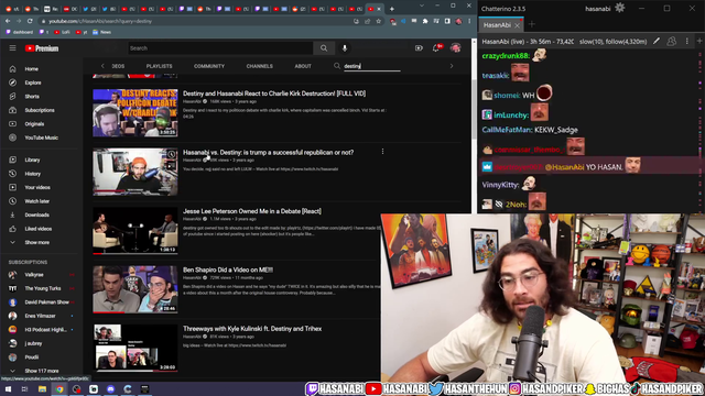 Hasan compares Destiny covering the largest political streamer to Cyber Stalking.