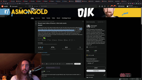 Asmongold tells Ohio resident to "just leave" then calls him a bitch