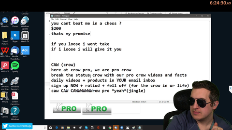 Kit gets scammer to become Pro Crow