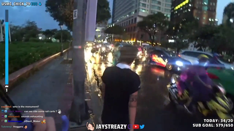 Crossing a road in Vietnam...