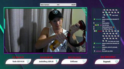An australian streamer claimed he can open a beer with anything. He fucked up bad rip 300$ headset