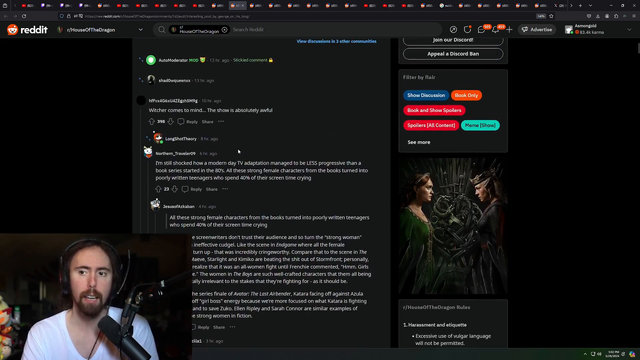 Asmongold frustrated over depiction of Furiosa in new movie