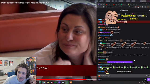 xQc speaks out against anti-vaxxer