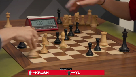 Jennifer Yu wins the U.S. Women's Chess Championship on time after an illegal move by Irina Krush