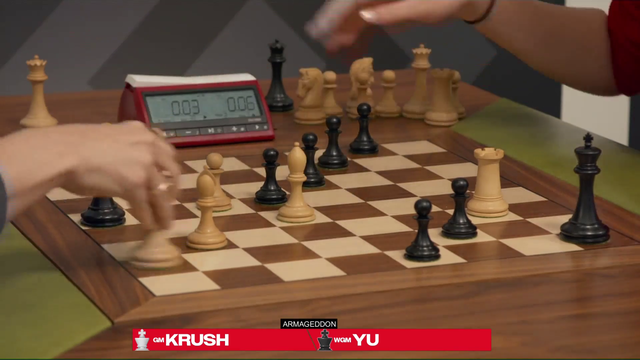 Jennifer Yu wins the U.S. Women's Chess Championship on time after an illegal move by Irina Krush